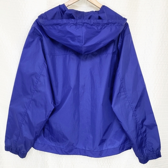 Tommy Hilfiger Windbreaker Black Logo Clear Zip Royal Blue Relaxed Fit Men's S - Picture 2 of 13
